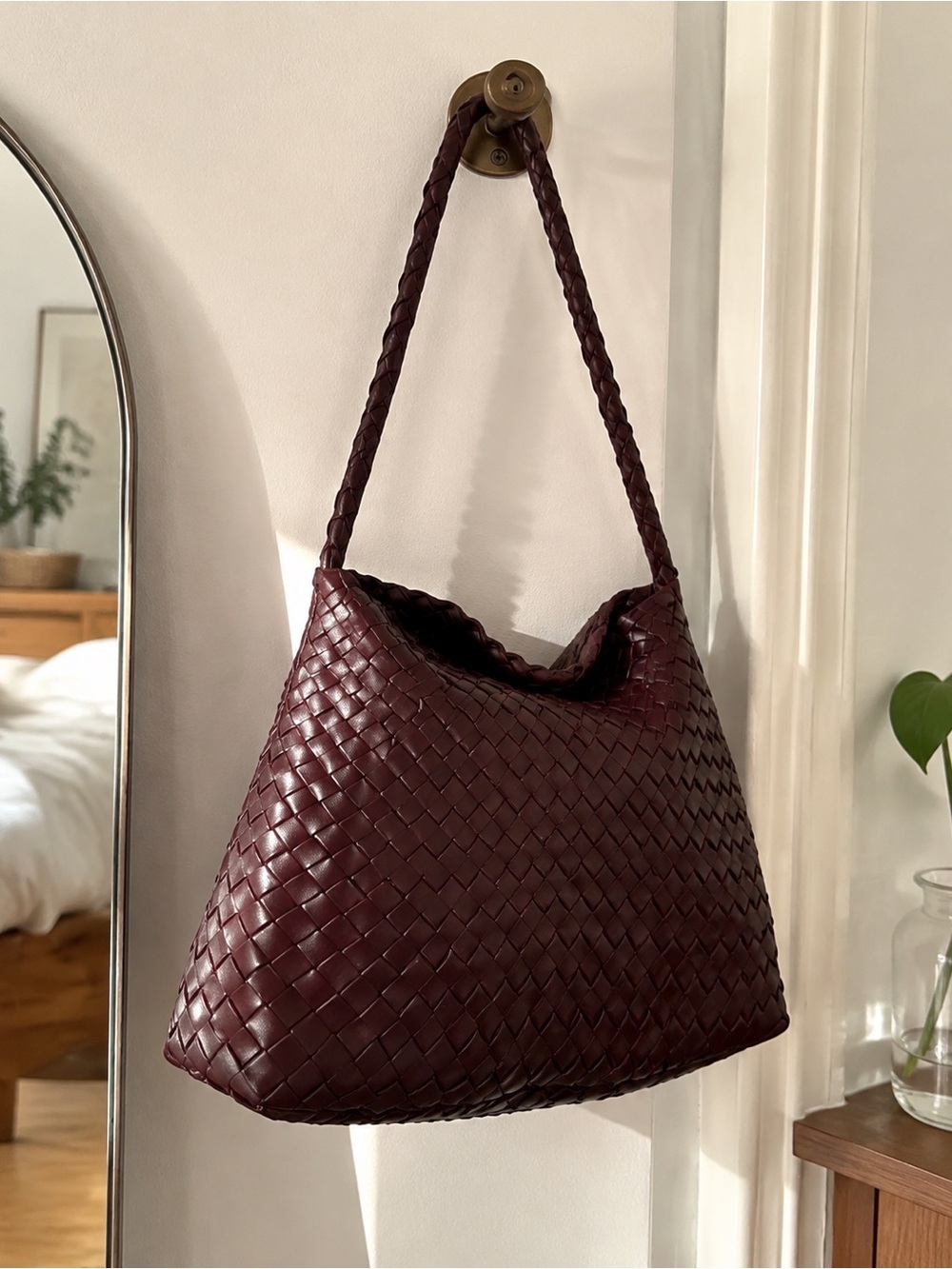 Dragon Diffusion Woven Leather Crossbody Bag in Dark Brown - Picture 3 of 4